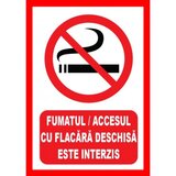 Placuta fumatul si accesul cu flacara deschisa este interzis